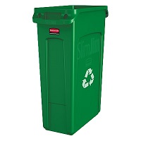 Rubbermaid Slim Jim Recycling Container, 23 Gallon, Green