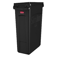 Rubbermaid Slim Jim, 23 Gal., Black