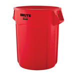 Rubbermaid Round BRUTE® Container, 55 gallon, red