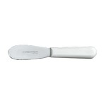 Dexter-Russell Dexter-Russell S173SC 3-1/2" Scalloped Sandwich Spreader White Handle