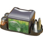 San Jamar Napkin Dispenser w/ Condiment Caddy, Black