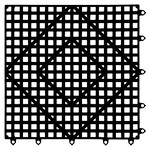 San Jamar Bar Mat, 12" x 12", Black, Interlocking