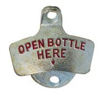 Spill Stop Bottle Opener, Mounted, Zinc