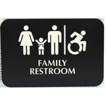 Tablecraft Sign, 6" x 9", "Family Restroom"