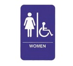 Tablecraft Sign, 6" x 9", "Women/Accessible" w/ Braille