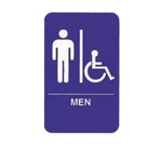 Tablecraft Sign, 6" x 9", "Men/Accessible" w/ Braille