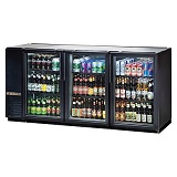 True Back Bar Cooler, 3-Section, Glass Doors