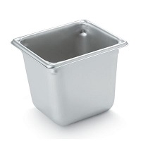 Vollrath Food Pan, Stainless, 1/6 size, 6" deep