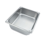 Vollrath Food Pan, Stainless, 1/2 size, 2-1/2" deep, Heavy Duty