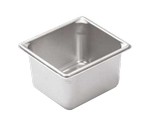 Vollrath Food Pan, Stainless, 1/6 size, 4" deep