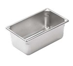 Vollrath Food Pan, Stainless, 1/9 size, 4" deep