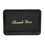 Winco Tip Tray, "Thank You", Black/Gold