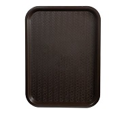 Winco Fast Food Tray, 10" x 14", brown