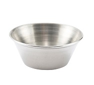 Round Hammered Stainless Steel Sauce Cups - HAMSC